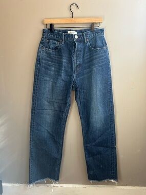 Moussy Vintage Straight Leg Blue Jeans - Size 28